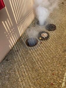 Recherche de fuite avec le Procédé FUMIGENE à 44600 SAINT NAZAIRE 